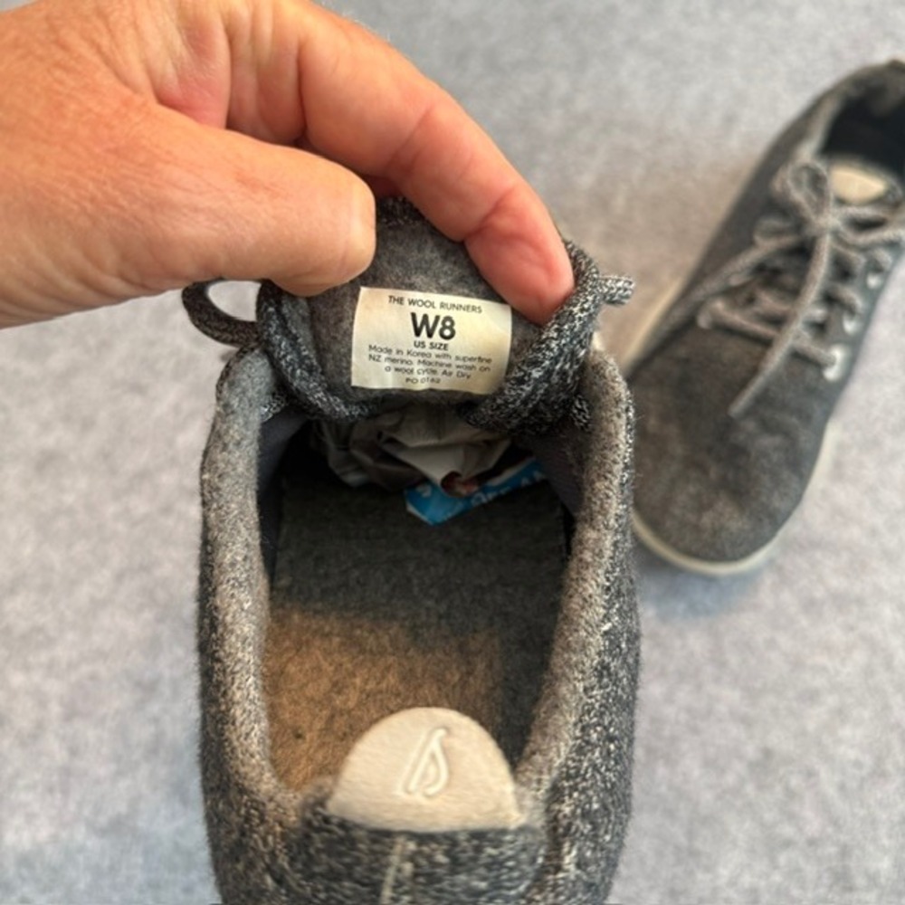 Allbirds Wool Runners Womens Size 8 Grey Good Boho Skater Sustainable Sneakers - Picture 5 of 7